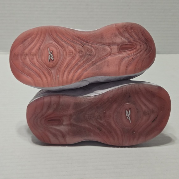 Toddler Reebok Question Mid 'Pink Toe' Allen Iverson White/Pink Sneakers Sz 7 - Picture 4 of 8